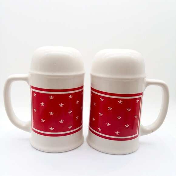 Salt Pepper Shakers Campbell's Soup Kids Set Handles Large VTG Twins Retro Large - Picture 3 of 7